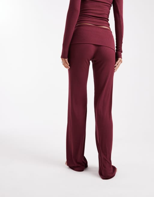 Cotton On - Sleep Recovery - Pantaloni color pigna con vita risvoltata in coordinato, 2 di 4