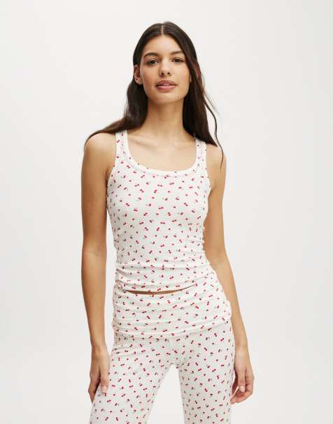 Cotton On Sleep recovery racer back tank top in multi - MULTI - view 1