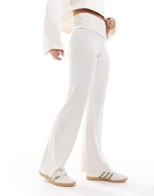 Cotton On Cotton On sleep recovery relaxed trousers in cream-White