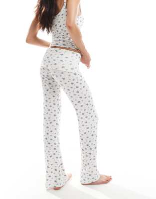 Cotton:on Cotton On Sleep Recovery Roll-waist Lounge Pants In White