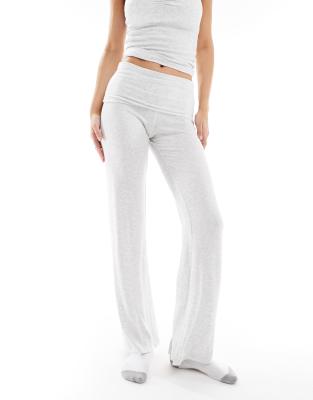 Cotton:on Cotton On Sleep Recovery Roll Waist Pants In Gray