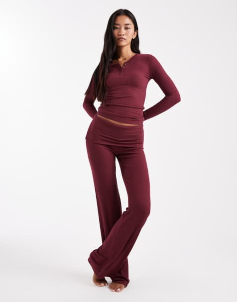 Cotton On sleep recovery roll waist pants in pine cone - part of a set - view 1