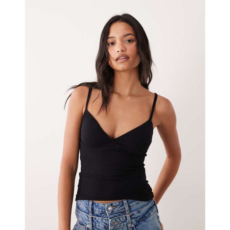 Cotton On Sleep Recovery triangle cami top in black | ASOS