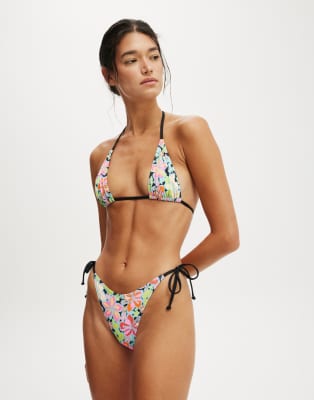 Cotton On Slider triangle bikini top in multi - MULTI - view 1