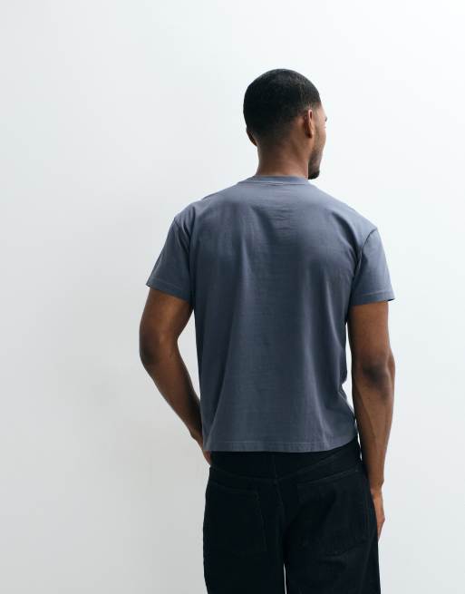 Cotton On slim fit t-shirt in denim blue, 3 of 5