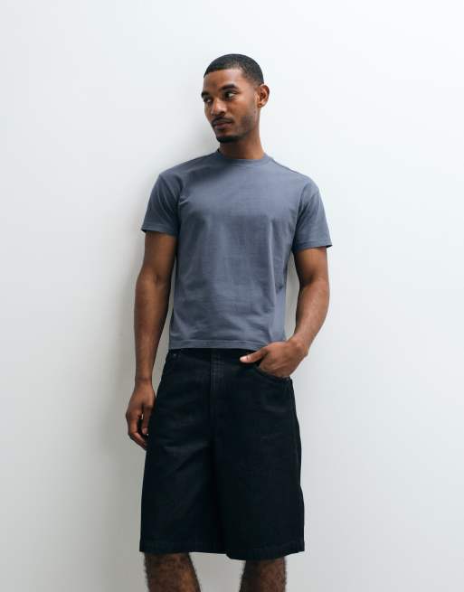 Cotton On slim fit t-shirt in denim blue, 4 of 5