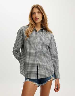 Cotton On Sloane oversized shirt in grey