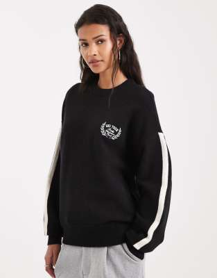 Cotton On Slouchy Knit Sweater In Black