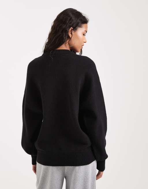 Cotton On slouchy knit sweater in black | ASOS