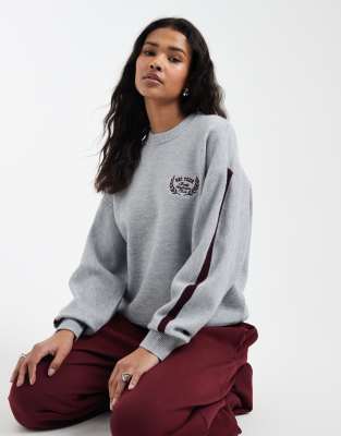 Cotton On Slouchy Knit Sweater In Gray