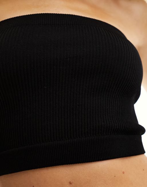 Cotton On - Sømløs og cropped sort tubetop , 4 af 4