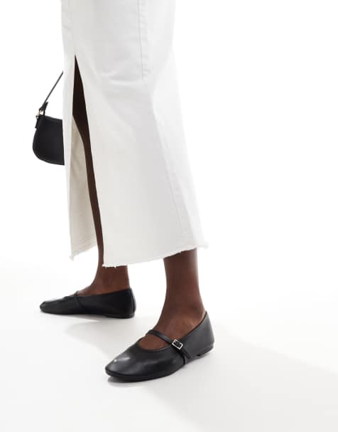 Cotton On smooth buckle ballet flats black - view 1