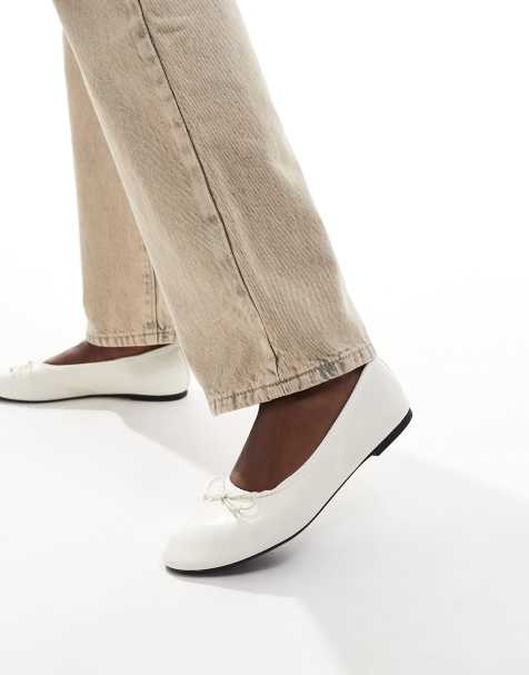 Cotton On smooth vanilla classic ballet pumps - view 1