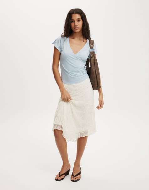 Cotton On Sofia lace skirt in off-white