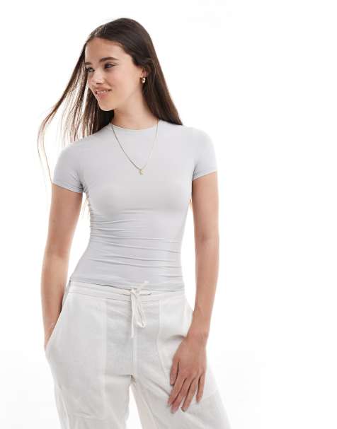 Cotton On soft lounge fitted t-shirt in grey - view 1