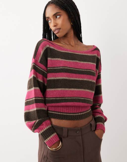 Cotton On softest luxe off shoulder knit in dark lotus , 2 of 4