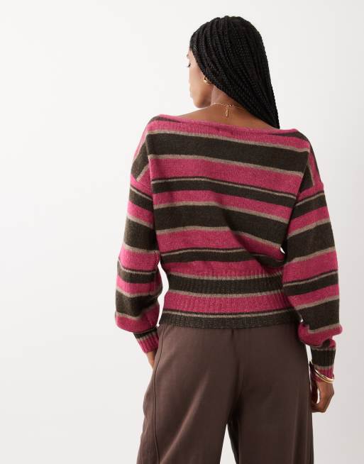 Cotton On softest luxe off shoulder knit in dark lotus , 4 of 4