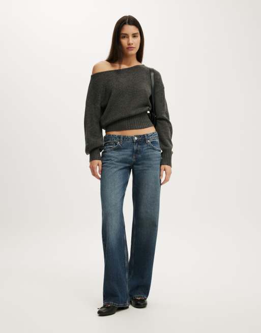 Cotton On Softest luxe off shoulder knit in grey, 2 of 4