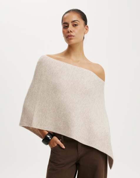 Cotton On Softest luxe poncho in beige - view 1