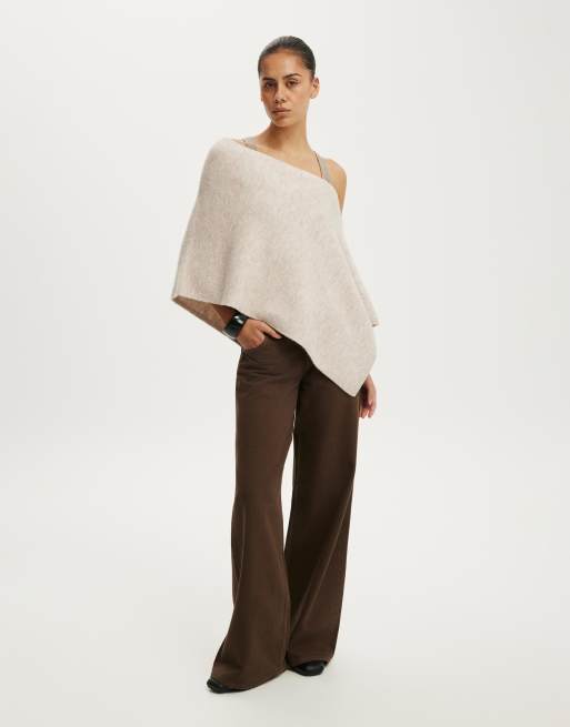 Cotton On Softest luxe poncho in beige, 2 of 4