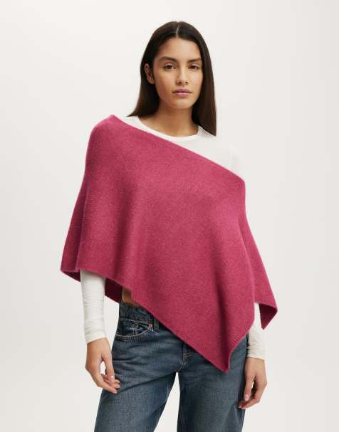 Cotton On Softest luxe poncho in purple - view 1