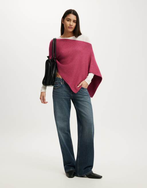 Cotton On Softest luxe poncho in purple, 2 of 4