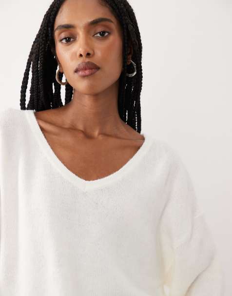 Cotton On softest luxe slouchy v knit in porcelain - view 1