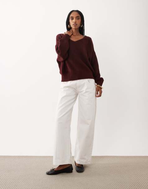 Cotton On softest luxe slouchy v knit in sour cherry marle - view 1