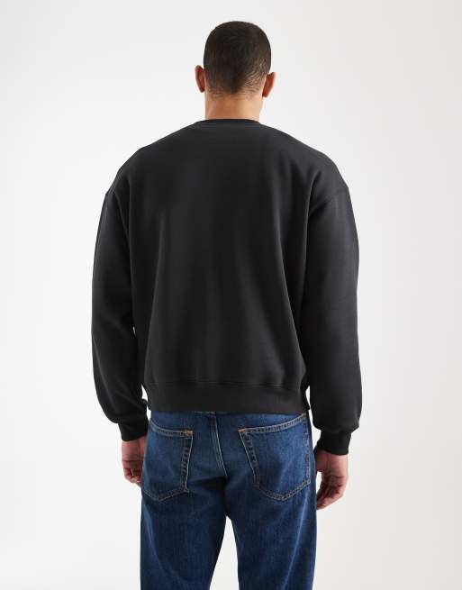 Cotton On - Sort forvasket sweater med rund hals og firkantet pasform, 3 af 5