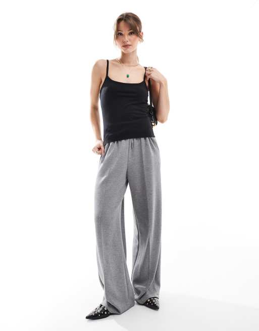 Cotton On - Sort longline-pyjamastop med ferskentekstur og cami-stropper i jersey, 2 af 4