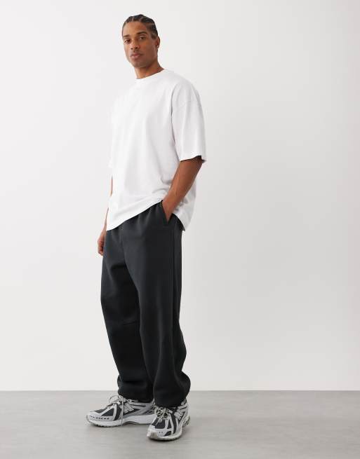 Cotton On - Sorte forvaskede og superbaggy joggingbukser med tætsiddende benåbninger, 4 af 5