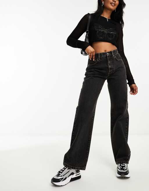 Cotton On - Sorte og løstsiddende jeans med lige ben , 3 af 4