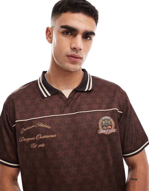 Cotton On – Sportliches Oversize-T-Shirt in Braun mit Grafiken