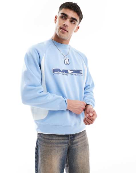 Cotton On sports graphic sweatshirt in pearl blue - view 1
