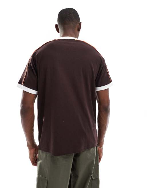 Cotton On sports oversized t-shirt in washed chocolate