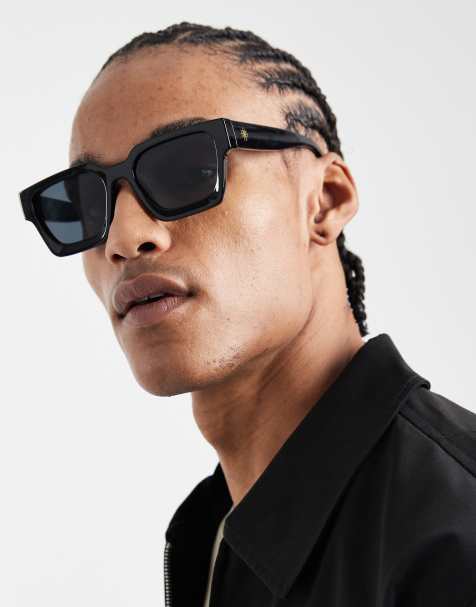 Cotton On square frame sunglasses in black - view 1