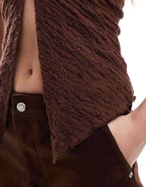 Cotton On stacey twist front tube top in brown