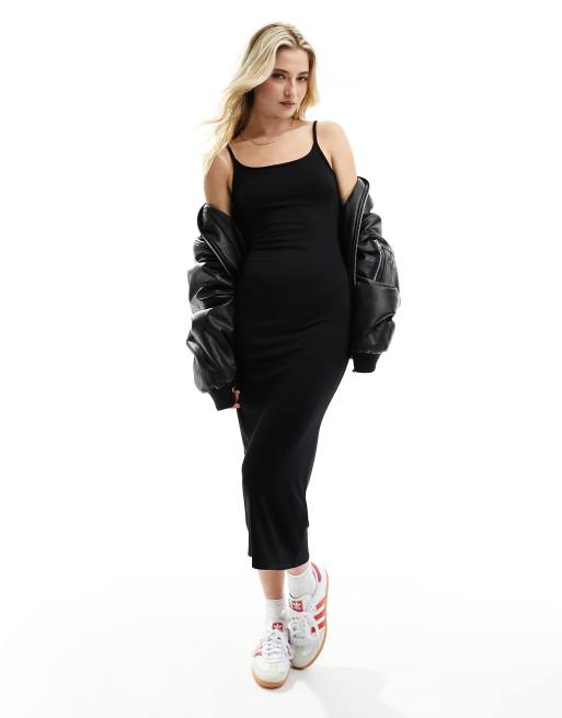 Cotton On - Staple - Sort slip-maxikjole i jersey 