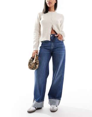 Cotton:On Cotton On straight cuff jeans in pure blue