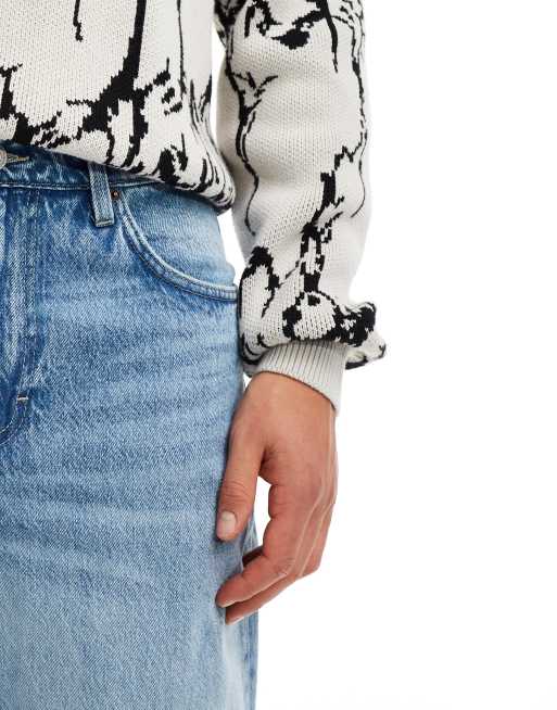 Cotton On straight jeans in cannonball blue denim with contrast stitch, 5 of 5
