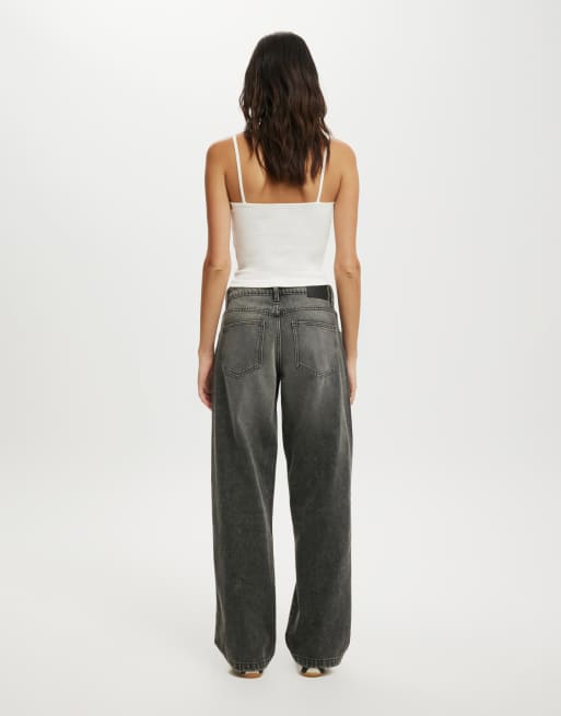 Cotton On – Straight Jeans in Schwarz mit niedrigem Bund, 2 von 4