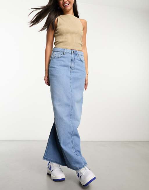 Long denim outlet skirt cotton on