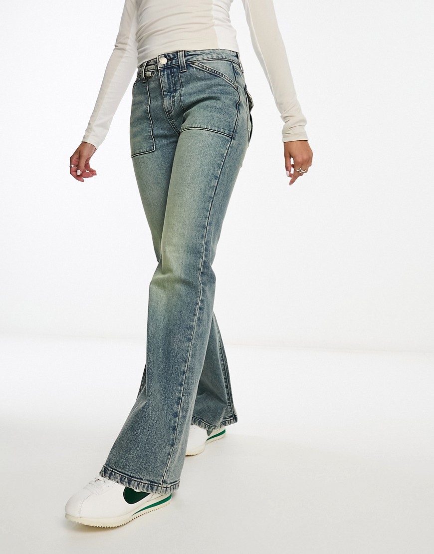 Cotton On stretch bootleg jean in blue