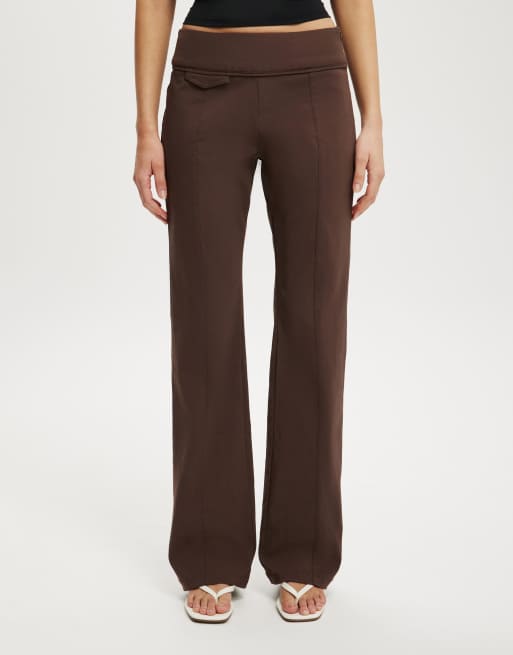Cotton On Stretch fitted pant in brown