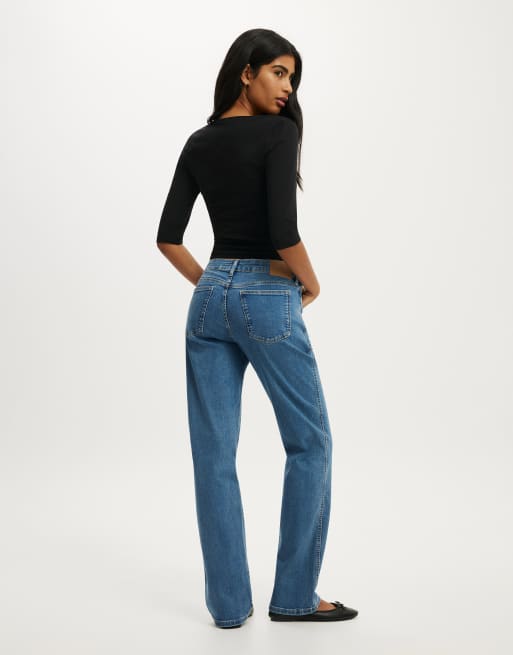 Cotton On Stretch slim straight jean in blue, 4 of 4