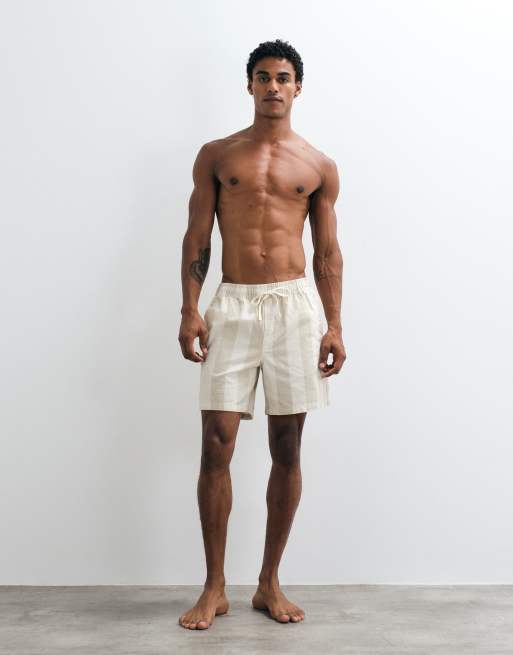 Cotton On stretch zwemshort in steenkleurige streep, 3 van 4
