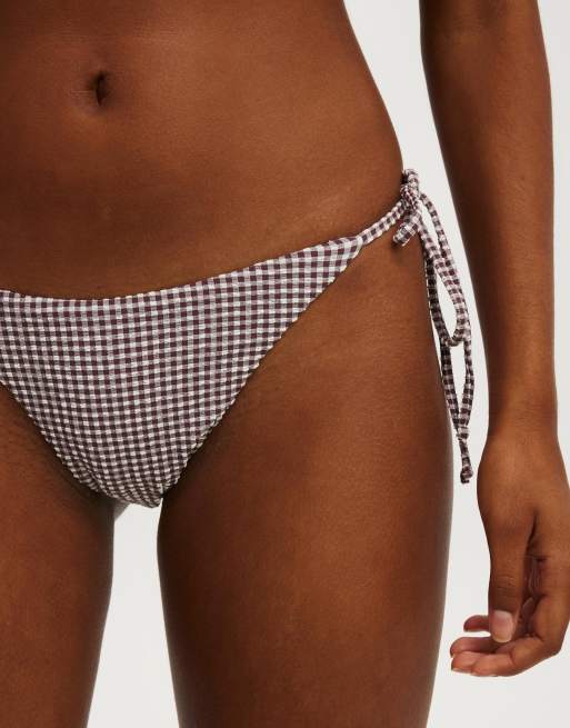 Cotton On String triangle bikini top in brown, 2 of 4