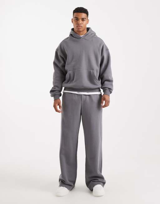Cotton On - sudadera con capucha de corte boxy en gris jaspeado, conjunto, 2 de 5