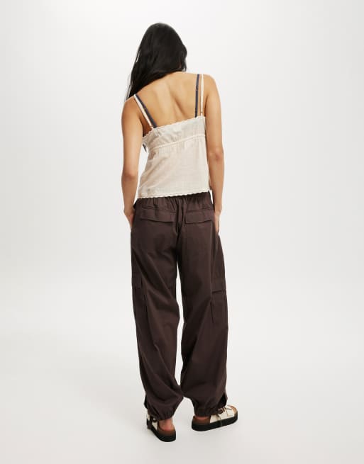 Cotton On Summer cargo pant in brown, 4 of 4
