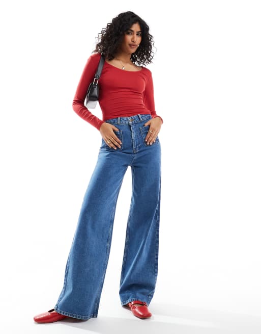 Cotton On Sunday scoop long sleeve in red - RED